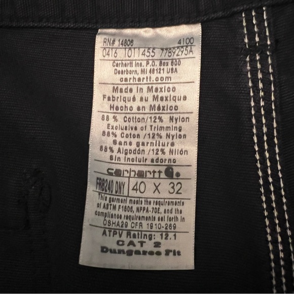 Lot of 4 Carhartt FR Fire Resistant CAT 2 Cargo Pants 40 x 32 - Picture 12 of 14